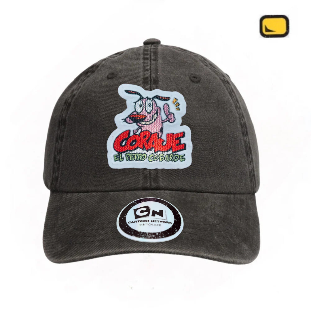 Gorra Cartoon Network Coraje el perro Cobarde Logo Gris Vintage