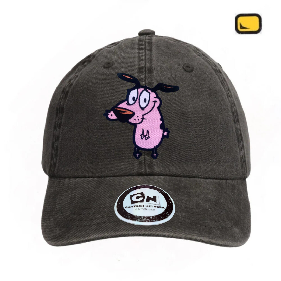 Gorra Cartoon Network Coraje el perro Cobarde “Courage” Gris Vintage