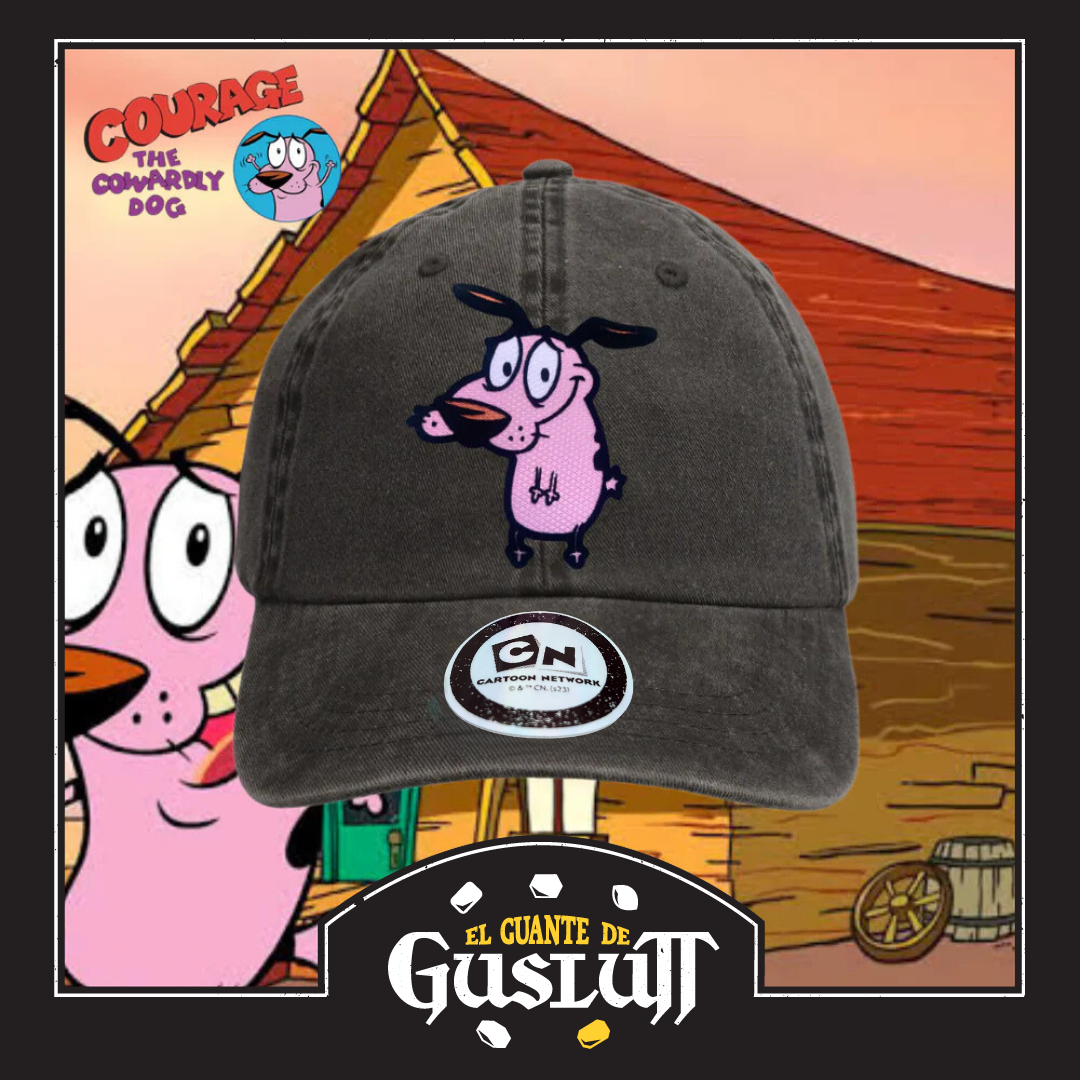 Gorra Cartoon Network Coraje el perro Cobarde “Courage” Gris Vintage