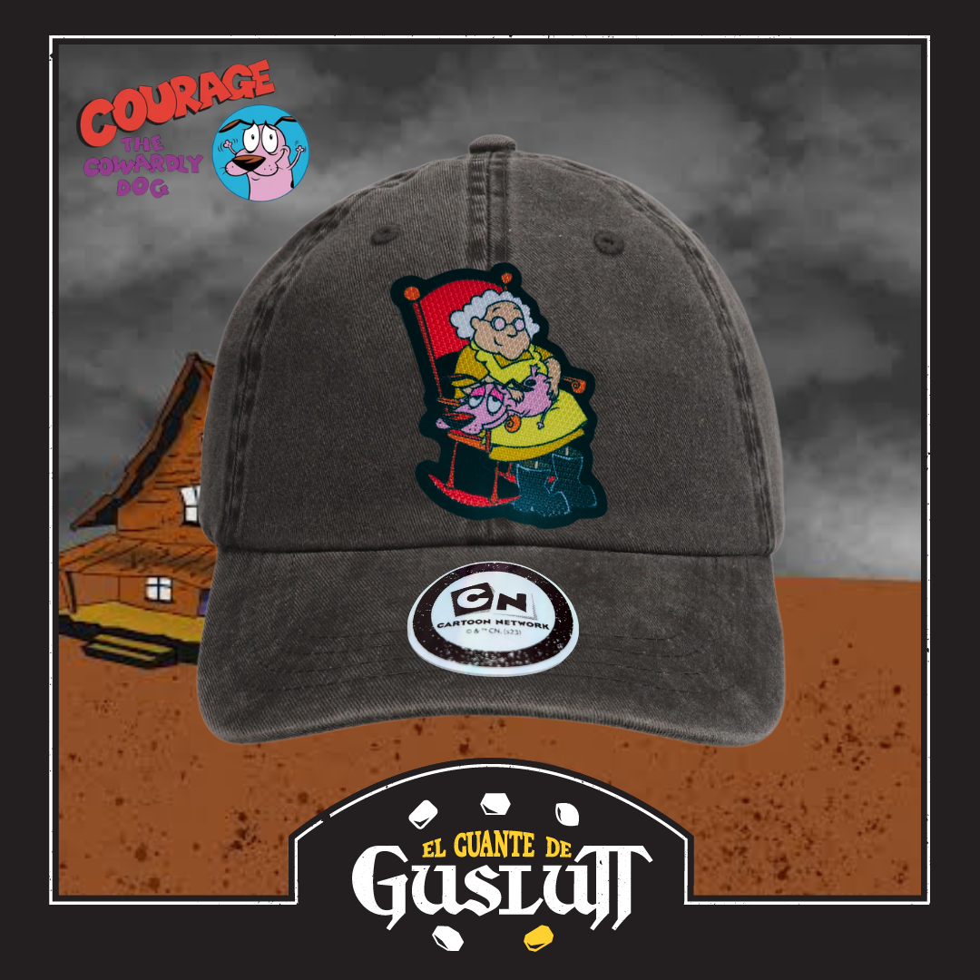 Gorra Cartoon Network Coraje el perro Cobarde “Courage & Muriel” Gris Vintage