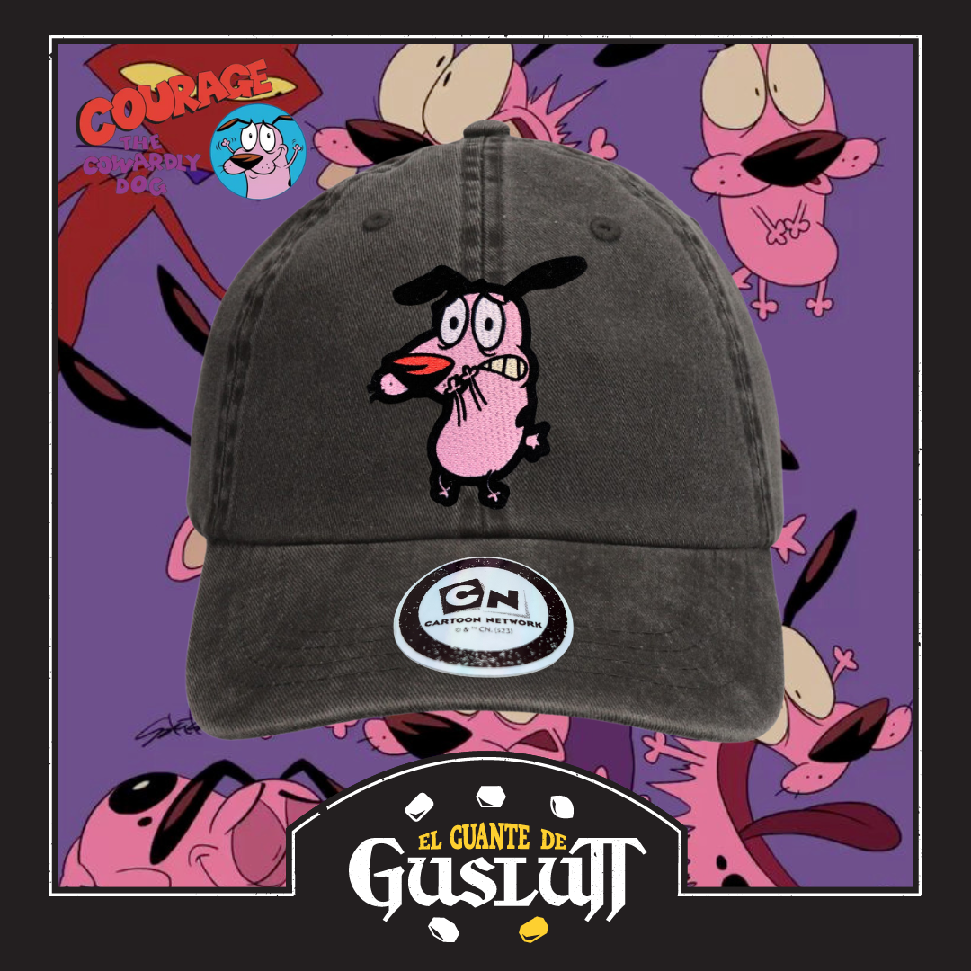 Gorra Cartoon Network Coraje el perro Cobarde “Frightened Courage” Gris Vintage