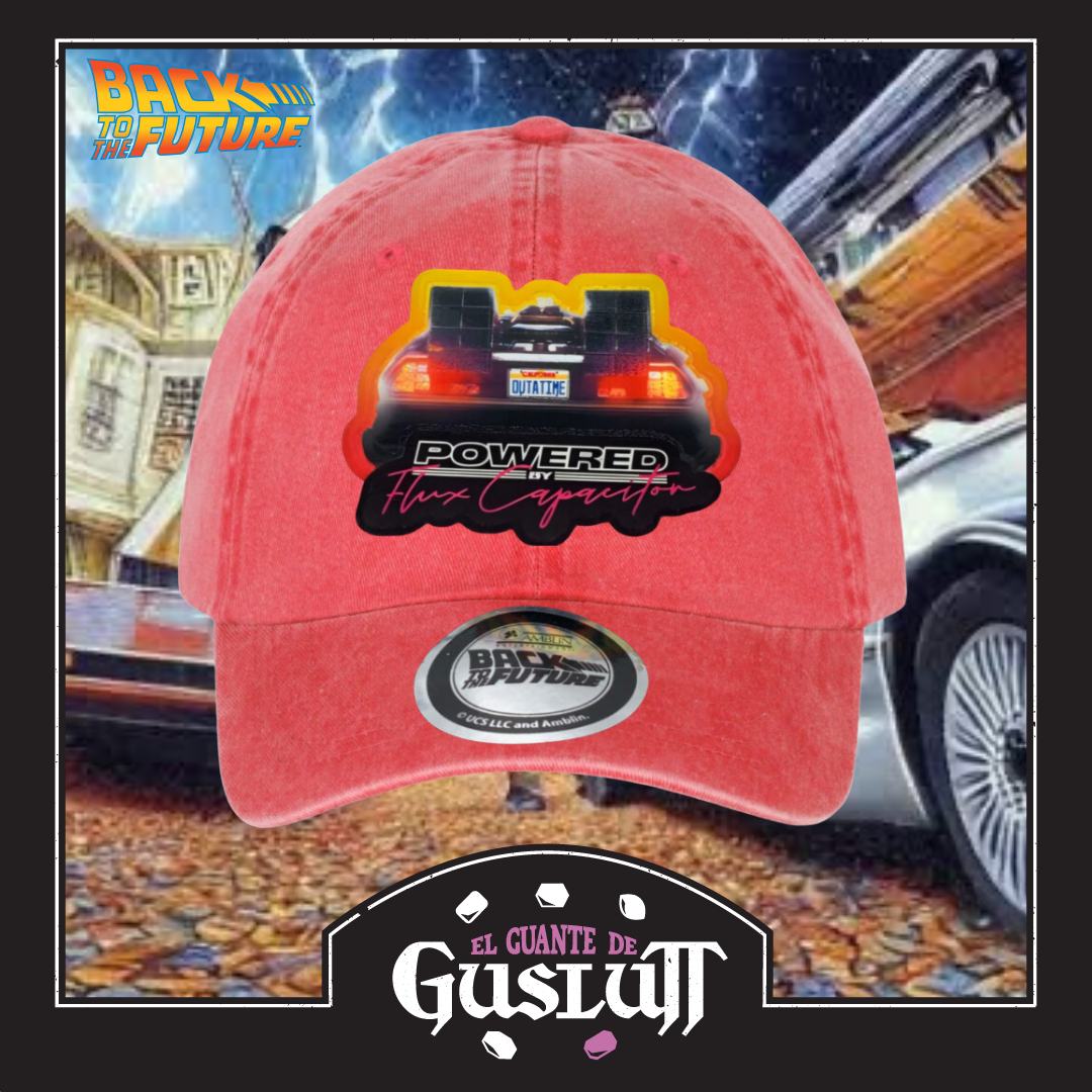 Gorra Back to the Future “Delorean Time Machine” Roja Vintage