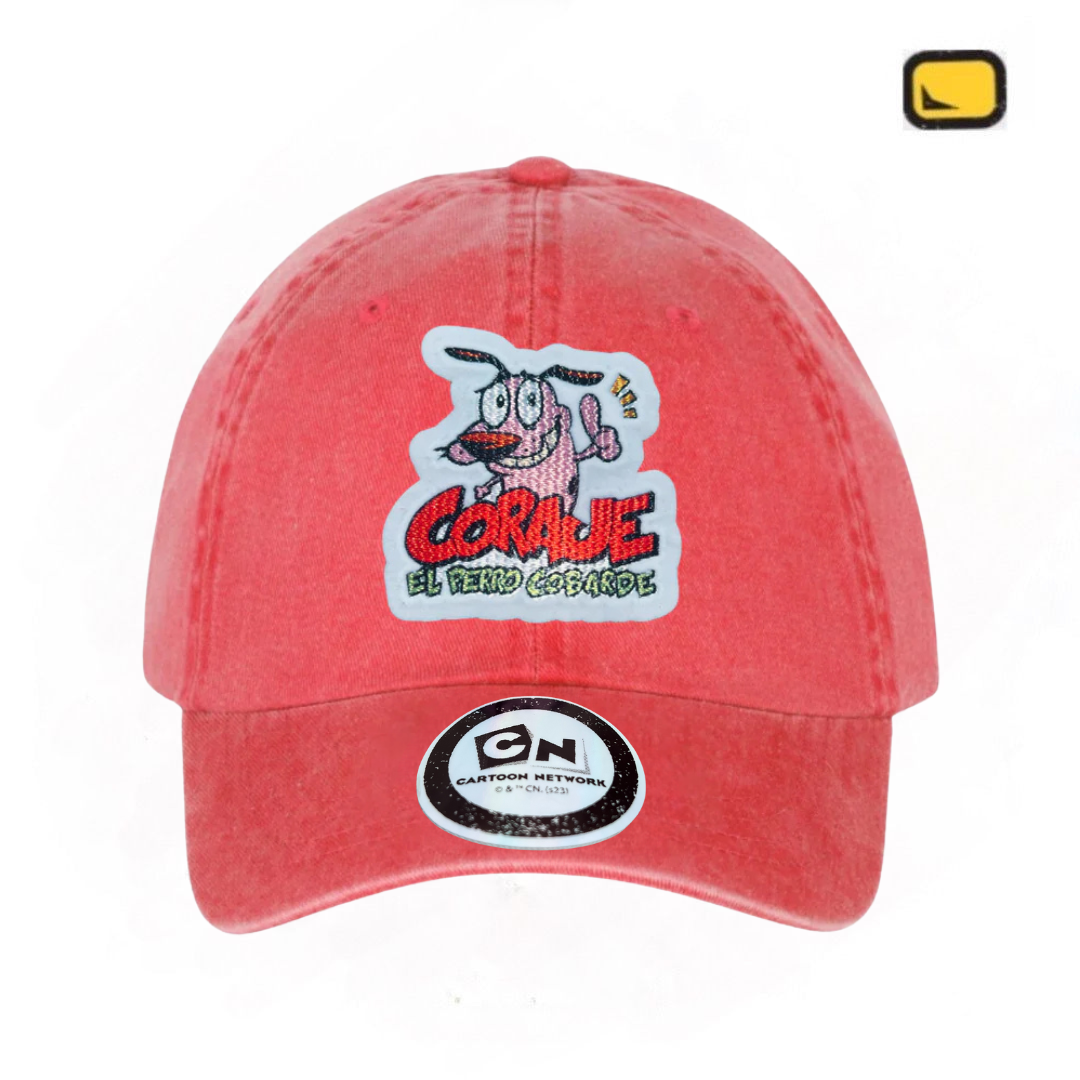 Gorra Cartoon Network Coraje el perro Cobarde Logo Coral Vintage