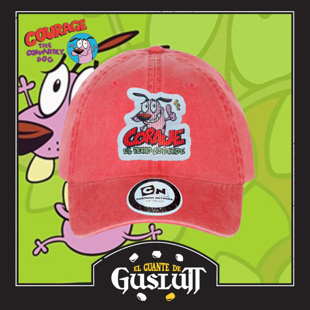 Gorra Cartoon Network Coraje el perro Cobarde Logo Coral Vintage