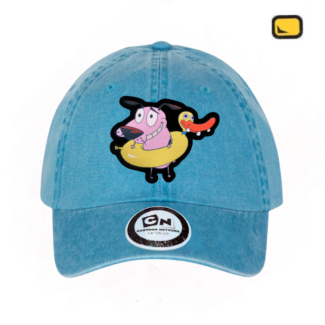 Gorra Cartoon Network Coraje el perro Cobarde “Courage & Duck” Turquesa Vintage