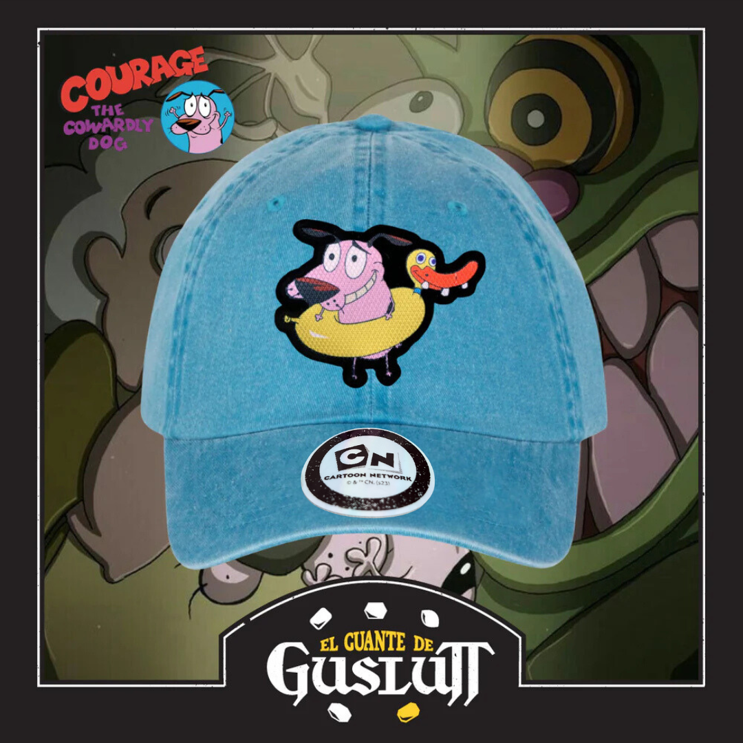 Gorra Cartoon Network Coraje el perro Cobarde “Courage & Duck” Turquesa Vintage