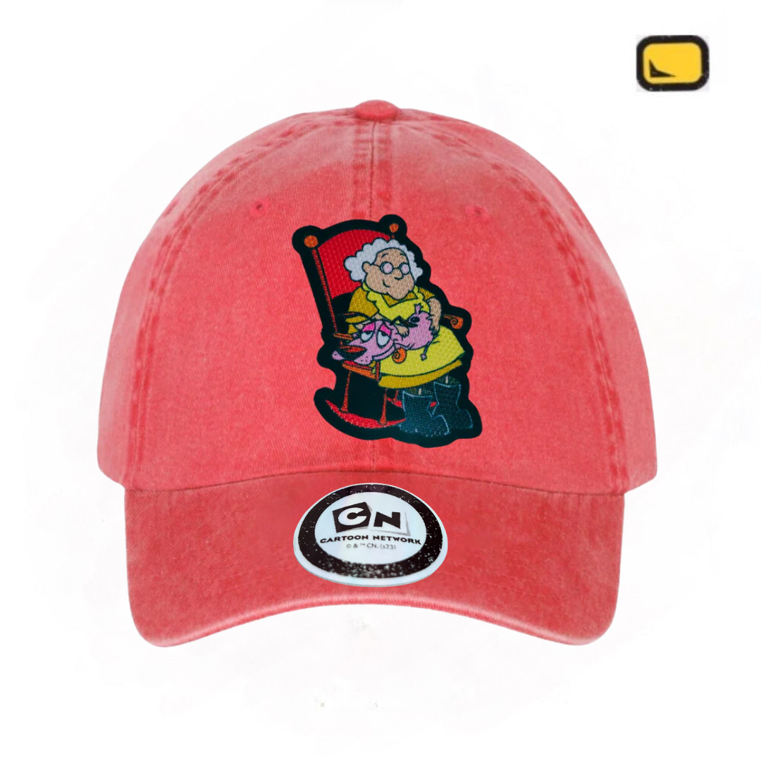 Gorra Cartoon Network Coraje el perro Cobarde “Courage & Muriel” Coral Vintage