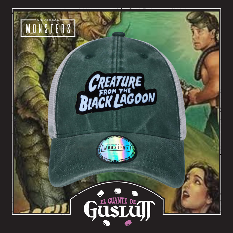 Gorra Universal Monsters “Creature from the Black Lagoon” Verde-Blanca Trucker