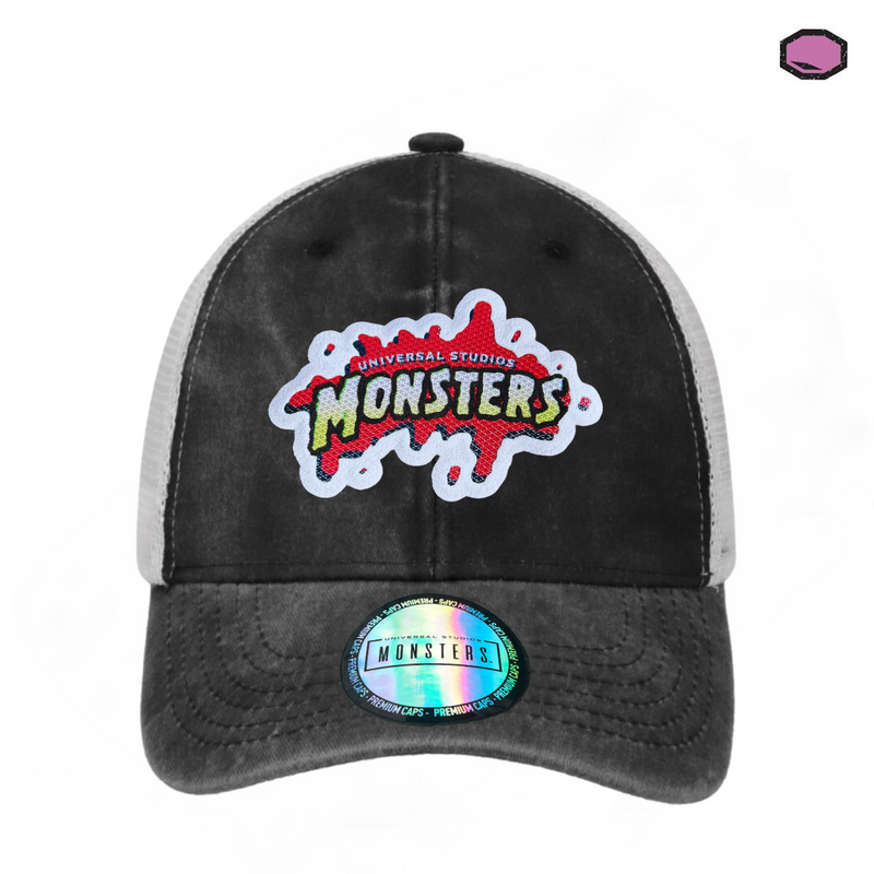 Gorra Universal Studios “Monsters” Gris-Blanca Trucker