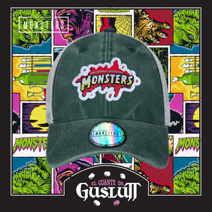 Gorra Universal Studios “Monsters” Logo Verde-Blanca Trucker