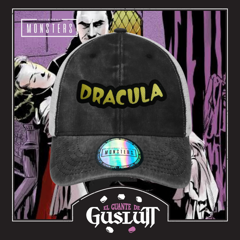 Gorra Universal Monsters “Dracula” Gris-Blanca Trucker