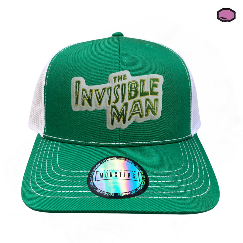 Gorra Universal Monsters “The Invisible Man” Verde-Blanca Premium Trucker