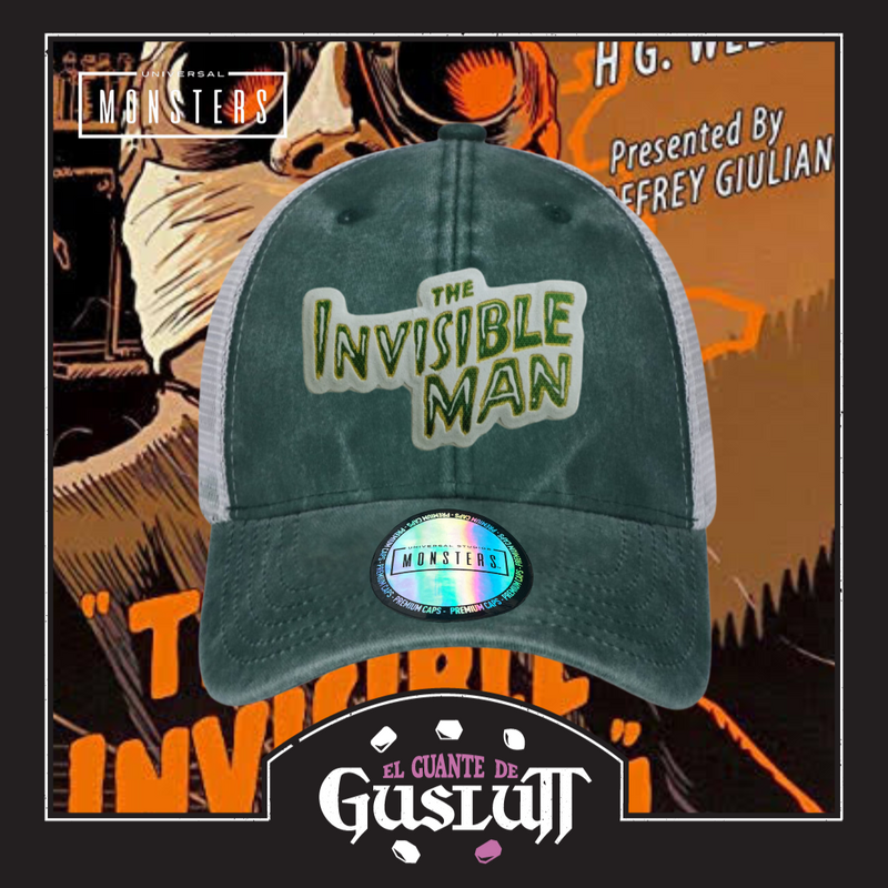 Gorra Universal Monsters “The Invisible Man” Verde-Blanca Trucker