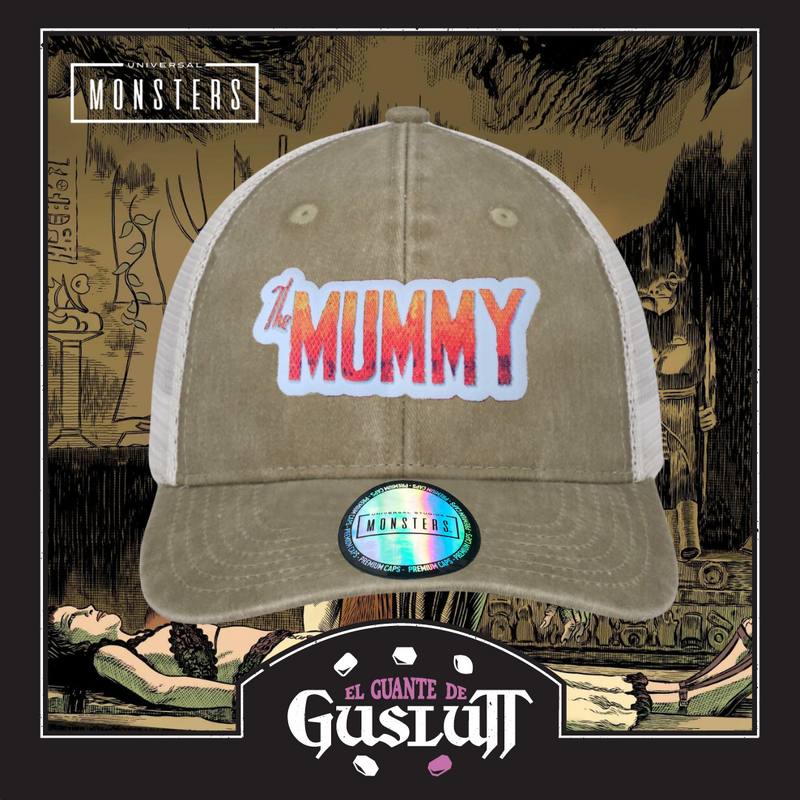 Gorra Universal Monsters “The Mummy” Beige-Blanca Trucker