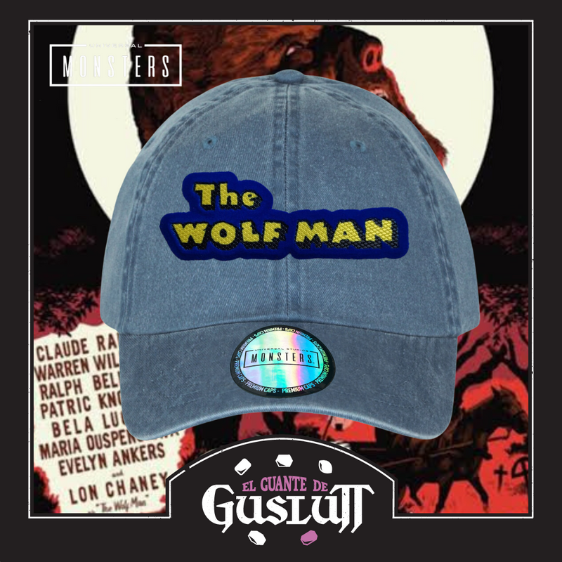 Gorra Universal Monsters “The Wolf Man” Azul Vintage