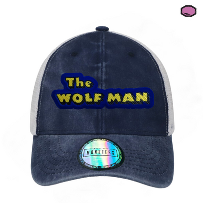 Gorra Universal Monsters “The Wolf Man” Azul-Blanca Trucker