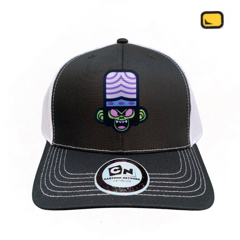 Gorra Cartoon Network The Powerpuff Girls “Mojo Jojo” Negra-Blanca Premium Trucker