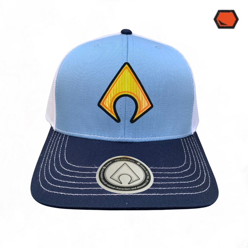 Gorra DC Comics Aquaman “Classic Logo” Tricolor Premium Trucker