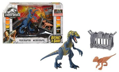 Jurassic World Destruct-a-saurs “Velociraptor & Microceratus” Set